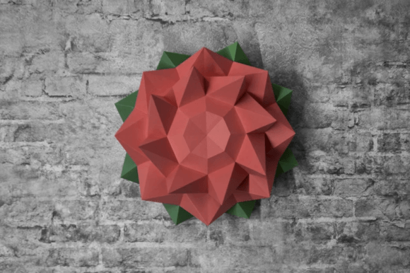 Abstract Flower Paper Sculpture 3D SVG Objects