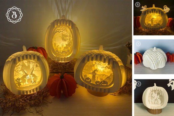 Combo 3 Items Halloween Pumpkin PopUp 3D