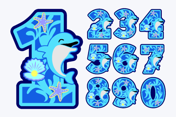Dolphin Numbers: 3D SVG Shapes for Branding