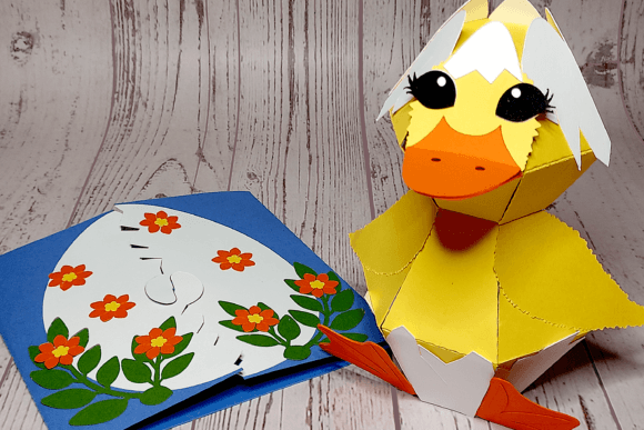 Duckling Surprise Popup Card: A 3D SVG for Seasons