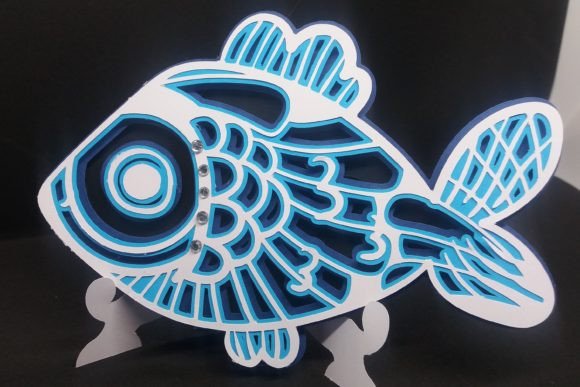 Fish Mandala 3D SVG for Animal-Themed Design