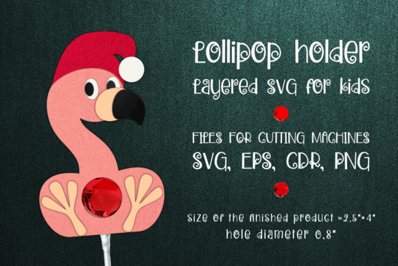 Flamingo Christmas Lollipop Holder