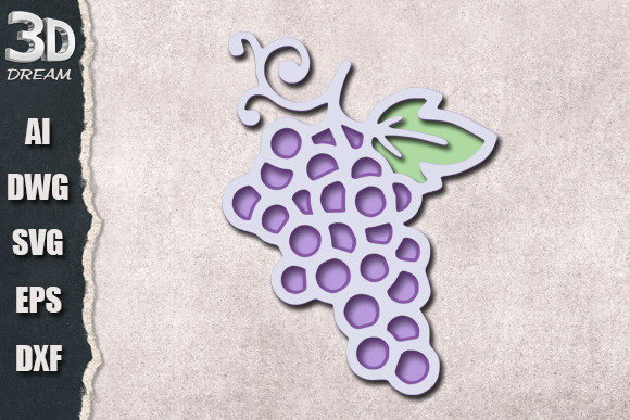 Grape 3D SVG Shapes for Crafters