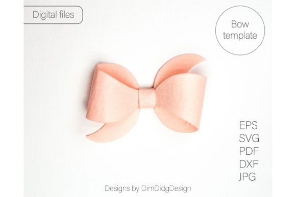 Hair Bow Svg Template Pinwheel Pattern: 3D SVG Objects