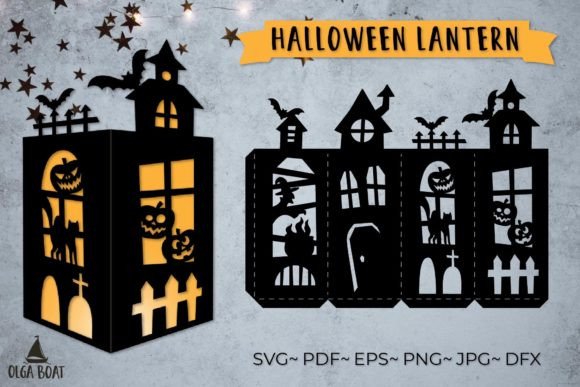 Haunted House Svg, Halloween Lantern