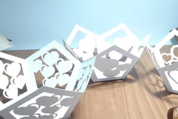 Heart Centerpieces: 3D SVG Table Decorations