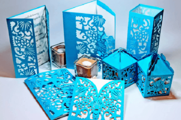 Marine Themed Wedding Set: 3D SVG Sets for Branding