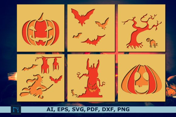 Multi-layer Halloween Decor SVG Bundle