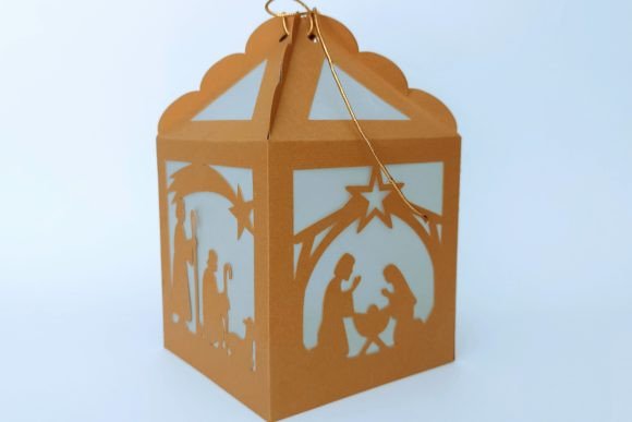 Nativity Scene Gift Box: 3D SVG for Christmas Crafts