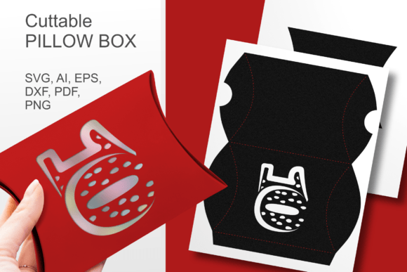 Number 10 Pillow Favor Box Template SVG