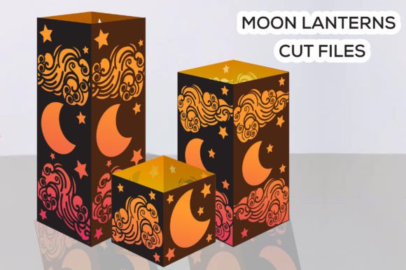 Paper Cut Moon Lantern with Stars: 3D SVG Shapes Review