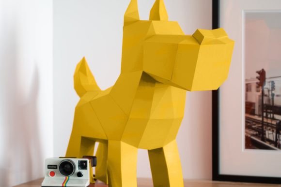 Reviewing the Cartoon Dog Paper Sculpture for Embroidery