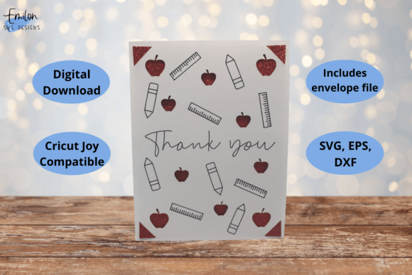 Thank You Teacher Insert Card SVG